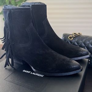 Saint Laurent Lukas Suede Chelsea Boots